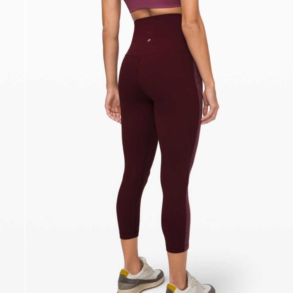 Lululemon Align Super High-Rise Crop *Velvet- Garnet